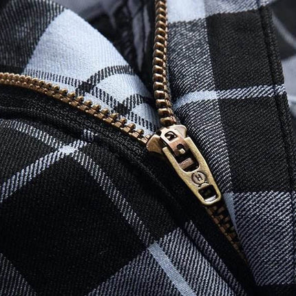 Men Plaid Slim - Fit Chino Business Casual Pants - Pants - Being Vigor - Mad Fly Essentials