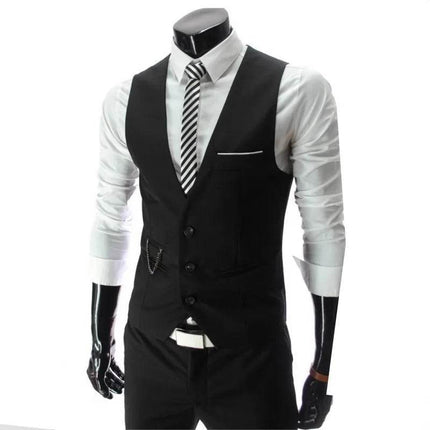 Men Slim Fit Business Casual Suit Vest Medieval Costume - Costume - SANWOOD - Mad Fly Essentials
