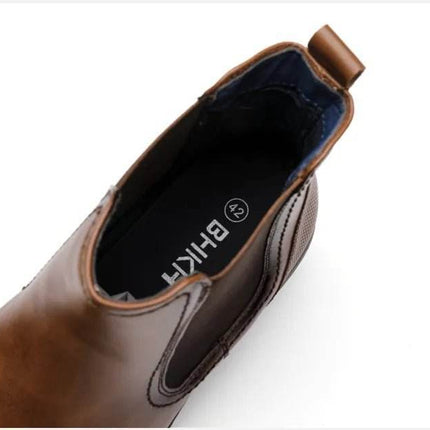 Men Smart Business Casual Leather Formal Boots - Boots - BHKH - Mad Fly Essentials
