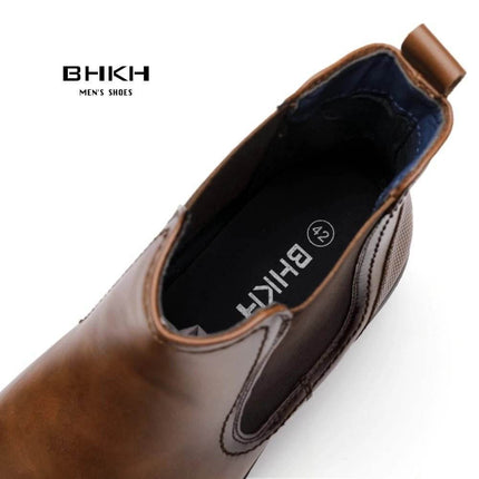 Men Smart Business Casual Leather Formal Boots - Boots - BHKH - Mad Fly Essentials
