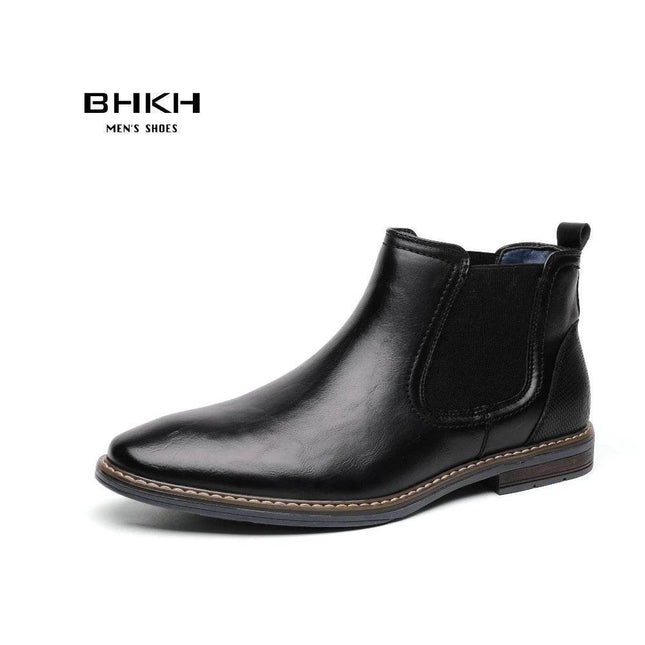Men Smart Business Casual Leather Formal Boots - Boots - BHKH - Mad Fly Essentials