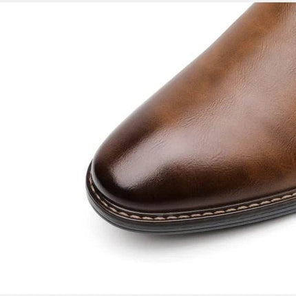 Men Smart Business Casual Leather Formal Boots - Boots - BHKH - Mad Fly Essentials