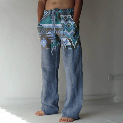 Men Smart Casual Navajo 3D Casual Pants - Pants - Metaphor - Mad Fly Essentials
