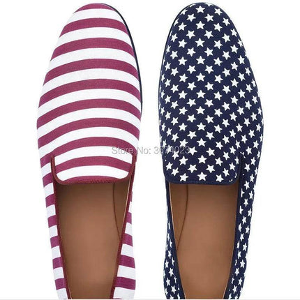 Men Smoking Striped Stars Wedding Loafers - Loafers - Piergitar - Mad Fly Essentials