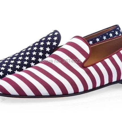 Men Smoking Striped Stars Wedding Loafers - Loafers - Piergitar - Mad Fly Essentials