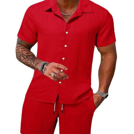 Men Solid Color Short Fitness Set Tracksuit - Tracksuit - TFanJump - Mad Fly Essentials