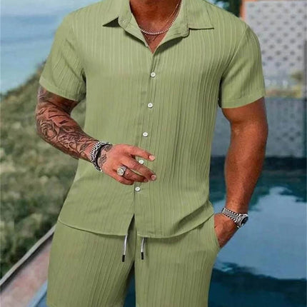 Men Solid Color Short Fitness Set Tracksuit - Tracksuit - TFanJump - Mad Fly Essentials