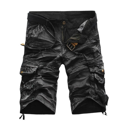 Men Solid Khaki Camo Cargo Shorts - Cargo Shorts - Tacyiarmycal - Mad Fly Essentials
