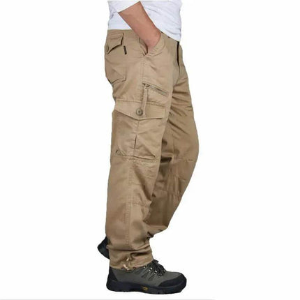 Men Solid Khaki Tactical Cargo Pants - Cargo Pants - TrendSetter - Mad Fly Essentials