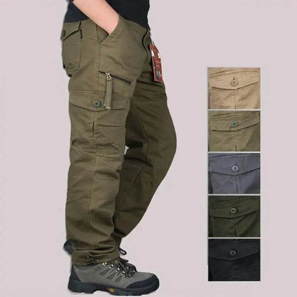 Men Solid Khaki Tactical Cargo Pants - Cargo Pants - TrendSetter - Mad Fly Essentials
