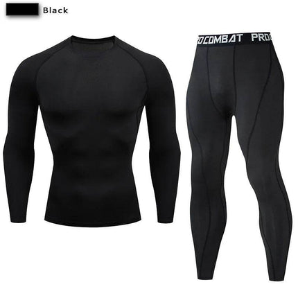 Men Solid Purple Black Compression Fitness Set Tracksuit - Tracksuit - Day south valley - Mad Fly Essentials