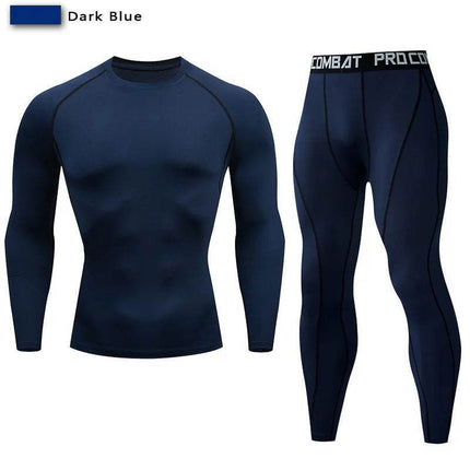 Men Solid Purple Black Compression Fitness Set Tracksuit - Tracksuit - Day south valley - Mad Fly Essentials