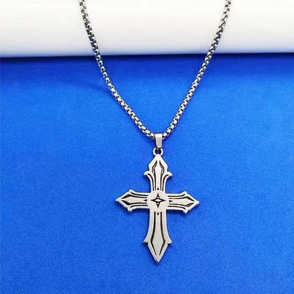 Men Stainless Cross Chain Pendant Necklace - Necklace - MeMolissa - Mad Fly Essentials