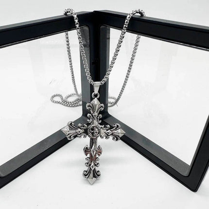 Men Stainless Cross Chain Pendant Necklace - Necklace - MeMolissa - Mad Fly Essentials