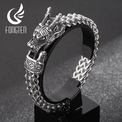 Men Stainless Dragon Vikings Bracelet - Bracelet - Fongten - Mad Fly Essentials
