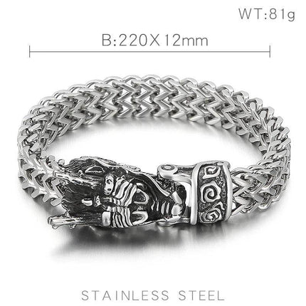 Men Stainless Dragon Vikings Bracelet - Mad Fly Essentials