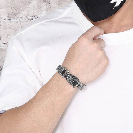Men Stainless Dragon Vikings Bracelet - Mad Fly Essentials