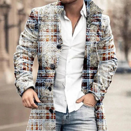 Men Stand - Collar Long Pocket Coat Jacket - Jacket - BC - Mad Fly Essentials