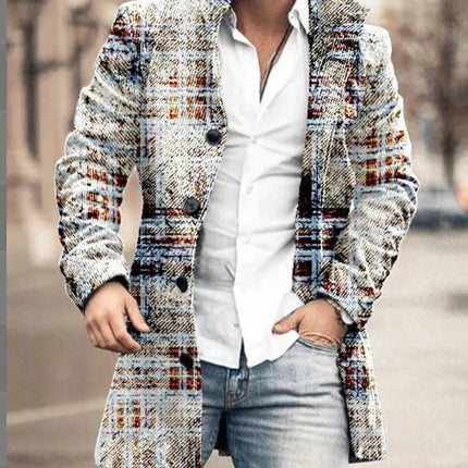 Men Stand - Collar Long Pocket Coat Jacket - Jacket - BC - Mad Fly Essentials