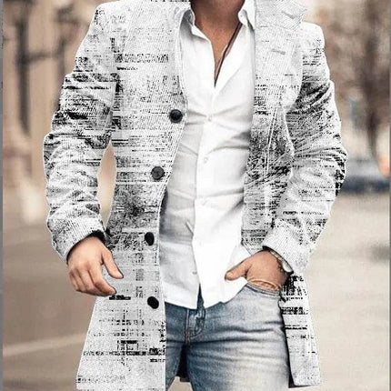 Men Stand - Collar Long Pocket Coat Jacket - Jacket - BC - Mad Fly Essentials