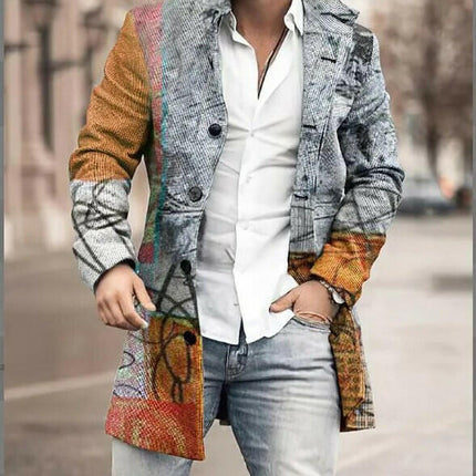 Men Stand - Collar Long Pocket Coat Jacket - Jacket - BC - Mad Fly Essentials