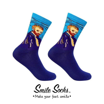 Men Starry Night Van Gogh Retro Mid - Tube Socks - Socks - Smile Socks - Mad Fly Essentials