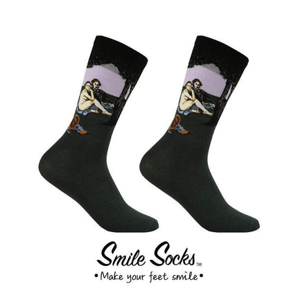 Men Starry Night Van Gogh Retro Mid-Tube Socks - Mad Fly Essentials