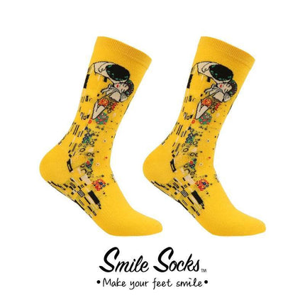 Men Starry Night Van Gogh Retro Mid-Tube Socks - Mad Fly Essentials