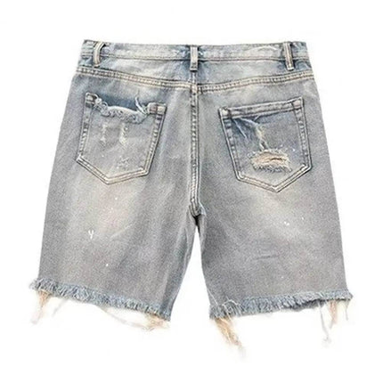 Men Straight Denim Ripped Summer Shorts - Shorts - Cavving - Mad Fly Essentials