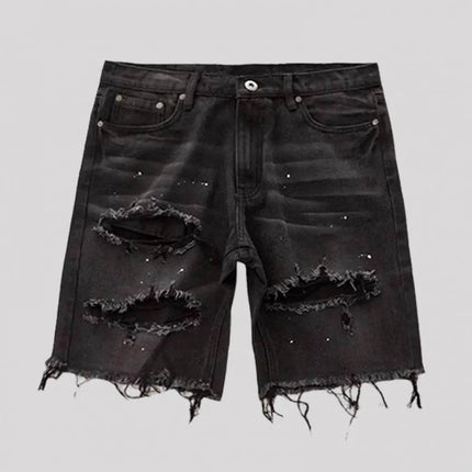 Men Straight Denim Ripped Summer Shorts - Shorts - Cavving - Mad Fly Essentials