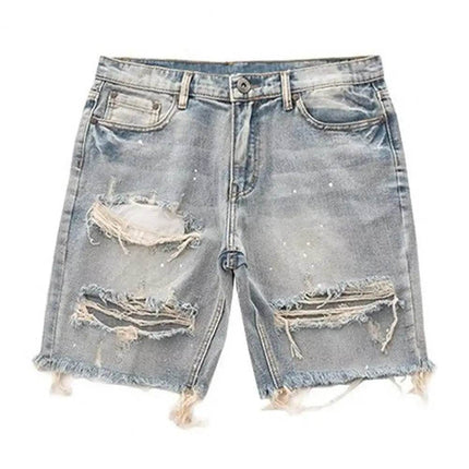 Men Straight Denim Ripped Summer Shorts - Shorts - Cavving - Mad Fly Essentials