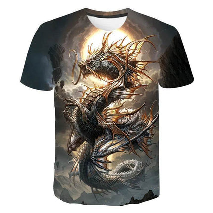 Men Summer 3D Dragon Casual Shirt - Mad Fly Essentials