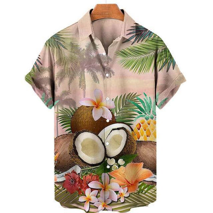 Men Summer Coconut Tiki Vacation Hawaiian Beach Shirts - Mad Fly Essentials