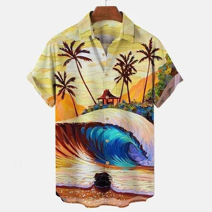 Men Summer Coconut Tiki Vacation Hawaiian Beach Shirts - Mad Fly Essentials