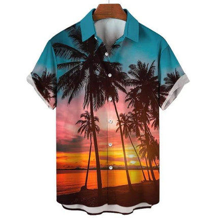 Men Summer Coconut Tiki Vacation Hawaiian Beach Shirt - Shirt - Beach Fellow - Mad Fly Essentials