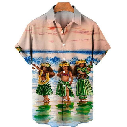 Men Summer Coconut Tiki Vacation Hawaiian Beach Shirts - Mad Fly Essentials
