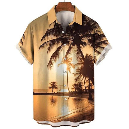 Men Summer Coconut Tiki Vacation Hawaiian Beach Shirts - Mad Fly Essentials