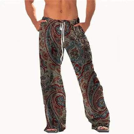 Men Summer Fashion 3D Spiral Wide Leg Pants - Pants - TrendSetter - Mad Fly Essentials