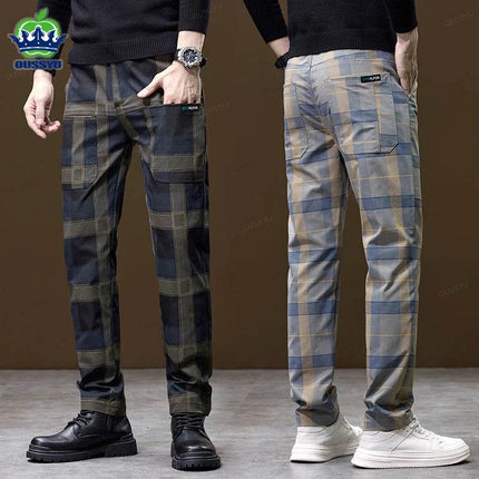 Men Summer Plaid Business Casual Pants - Pants - BC - Mad Fly Essentials