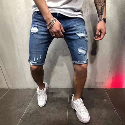 Men Summer Ripped Denim Cargo Shorts - Cargo Shorts - JOCKMAIL - Mad Fly Essentials