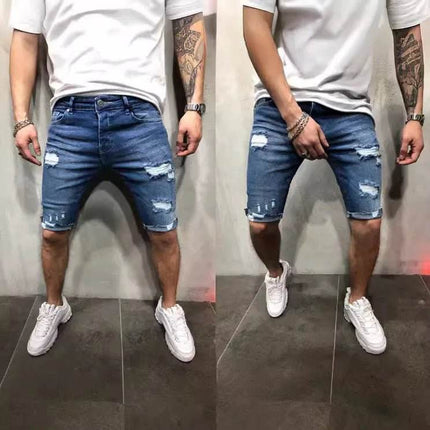Men Summer Ripped Denim Cargo Shorts - Cargo Shorts - JOCKMAIL - Mad Fly Essentials
