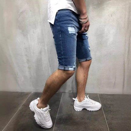 Men Summer Ripped Denim Cargo Shorts - Cargo Shorts - JOCKMAIL - Mad Fly Essentials