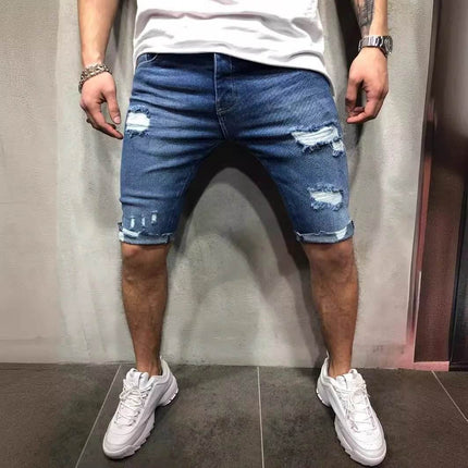 Men Summer Ripped Denim Cargo Shorts - Cargo Shorts - JOCKMAIL - Mad Fly Essentials