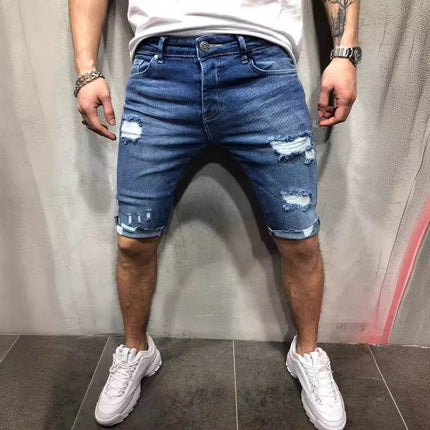 Men Summer Ripped Denim Cargo Shorts - Cargo Shorts - JOCKMAIL - Mad Fly Essentials