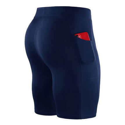 Men Summer Running Fitness Pocket Compression Shorts - Mad Fly Essentials