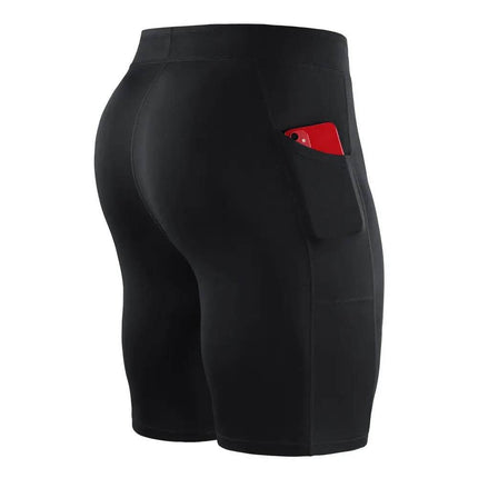 Men Summer Running Fitness Pocket Compression Shorts - Mad Fly Essentials