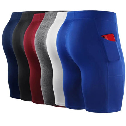 Men Summer Running Pocket Compression Fitness Shorts - Fitness Shorts - VINTOHOXN - Mad Fly Essentials