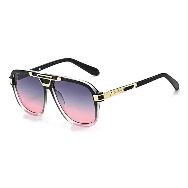 Men Sunglasses Retro Double Bridge Pilot Sunglasses - Men Sunglasses - SHAUNA - Mad Fly Essentials