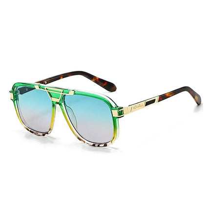 Men Sunglasses Retro Double Bridge Pilot Sunglasses Men Sunglasses SHAUNA Mad Fly Essentials