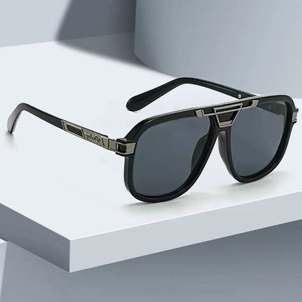 Men Sunglasses Retro Double Bridge Pilot Sunglasses Men Sunglasses SHAUNA Mad Fly Essentials